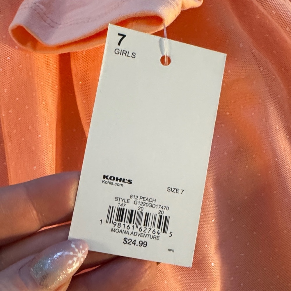Jumping Beans Peach Moana Kids Dress - Picture 6 of 12